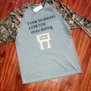 Personalized camo sleeve top